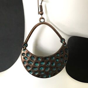 Brass earrings. 2” long. New